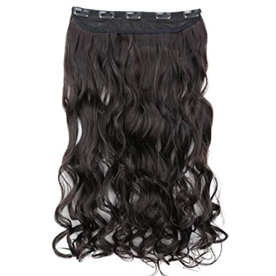 Immagine di CAISHA 60cm Clip In ExtensionsExtensions Per I Capelli Posticcio Liscio Marrone Nero C52a 1
