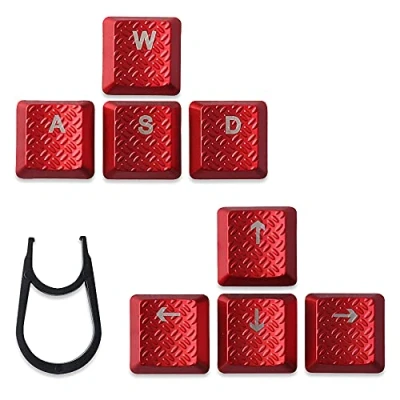 Immagine di HUIYUN Keycaps Supporto in plastica per tastiera meccanica da gioco Logi G813/G815/G913/G915 RGB (WASD + tasti freccia), colore: Rosso