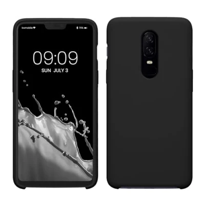 Immagine di kwmobile Cover per OnePlus 6 Custodia Back Case Smartphone in Silicone TPU Protezione Gommata nero matt