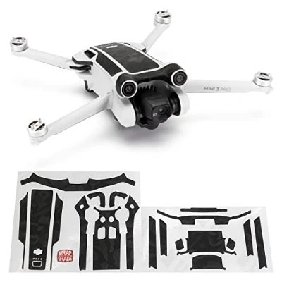 Immagine di WRAPGRADE Skin Compatibile con DJI Mini 3 Pro Accent Color (BLACK BUMPY CAMO)