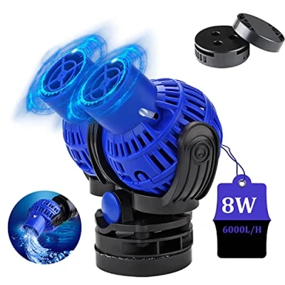 Immagine di EXLECO JVP 230 Pompa di Movimento per Acquari 6000L/H 8W Flusso Wavemaker Circolazione ad Onda Nessun Rumore, Girevole Rotazione a 360, 80 100cm