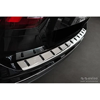Immagine di Avisa Protezione paraurti Posteriore in Acciaio Inox Compatibile con Volkswagen Tiguan II 2016 2020 &amp; Facelift &#039;Strong Edition&#039;