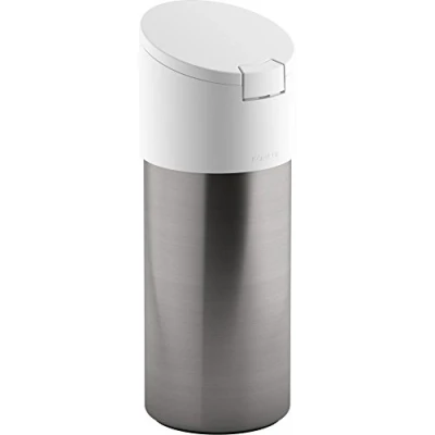 Immagine di KOHLER Dispenser disinfettante (cialde non incluse), contenitore con coperchio Easy One Touch, 4 x 10,75, in acciaio inox bianco
