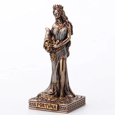 Immagine di Veronese Design Statua da collezione in resina della dea greca fortuna, 8 cm