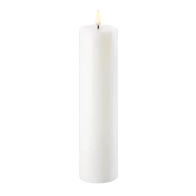 Immagine di Piffany Copenhagen Uyuni Lighting Pillar Candela a LED in vera cera, 7,8 x 10 cm, funzione timer per 6 ore, nessun pericolo di incendio, nessuna fuliggine e odore, colore: Bianco