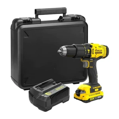 Immagine di STANLEY FATMAX, 18V V20 Trapano a Percussione con 2 Batterie agli Ioni di Litio da 2.0Ah, Inclusa Valigia. SFMCD711D22 QW
