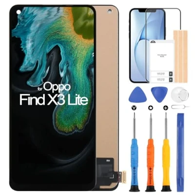 Immagine di ARSSLY Schermo LCD per Oppo Find X3 Lite 5G / Reno5 CPH2145 6.43&quot; Display Digitizer Touch Screen Assembly con Strumenti(Nero)