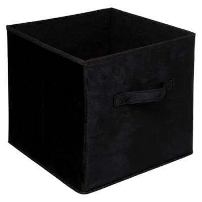 Immagine di 5five cestino in velluto &quot;mix n modul&quot; 31x31cm nero