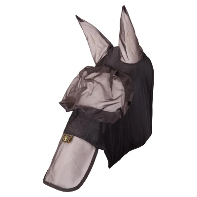 Immagine di Maschera antimosche per cavalli con orecchie in rete e lycra BR Equitation