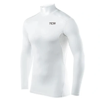 Immagine di TCA Hyperfusion Compression Base Layer Maglia Manica Lunga sotto da Ragazzo Collo Alto Bianco (Collo Alto), 6 8 Anni
