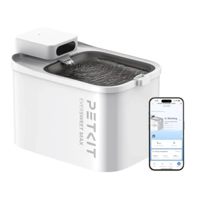 Immagine di PETKIT EVERSWEET MAX Fontanella per Gatti Senza Fili, 3L Fontana con Sensore,26dB Ultra Silenziosa, Controllo Intelligente dell&#039;applicazione,5000 mAh 83 Giorni di Autonomia