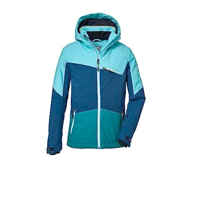 Immagine di killtec Ragazze Giacca da sci/giacca funzionale con cappuccio staccabile e paraneve, impermeabile KSW 182 GRLS SKI JCKT, light turquoise, 116, 39904 000