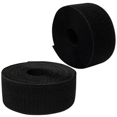 Immagine di AERZETIX C65998 Nastro/rotolo di scratch 50mm 5 metri auto aggrappante organizer/fermacavo striscia aggancio sacchetto indumento cinghia colore: nero in poliammide e poliestere