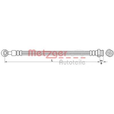 Immagine di METZGER 4110718 Tubi Freno 297 M10 x 1 SF KIA: cee‘d I Station Wagon