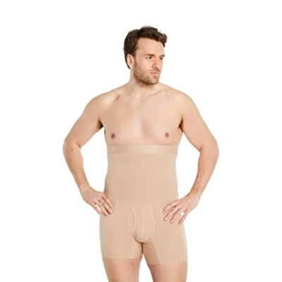 Immagine di FINN Mutanda Contenitiva per Uomo con Effetto Pancia Piatta Boxer Modellante a Vita Alta in Cotone Guaina Invisibile Color Pelle XXL
