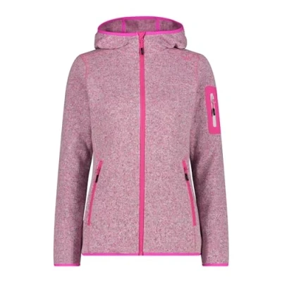 Immagine di CMP Giacca in Knit Tech da Donna con Cappuccio Fisso, Fuxia Bianco, 40