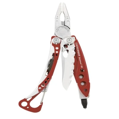 Immagine di Leatherman Multi Tools Medium SKELETOOL RX RED Utensile multifunzione, richiudibile, 7 attrezzi in uno, confezione Box
