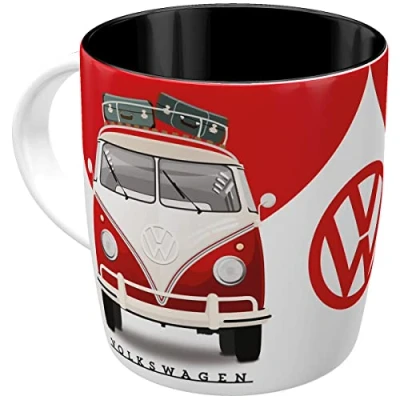 Immagine di Nostalgic Art Tazza da caffè retrò, VW Good in Shape Idea regalo per i bus VW, Design vintage, 330 ml, ceramica