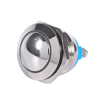 Immagine di Interruttore a Pulsante 19 Mm Momentaneo In Metallo per Auto Impermeabile da 12V