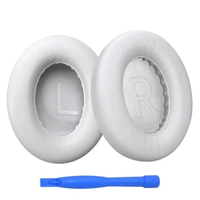 Immagine di Cuscinetti Auricolari di Ricambio per Bose NC700 / 700 Noise Cancelling Cuffie MMOBIEL Memory Foam e Protein PU Padiglioni Bianco