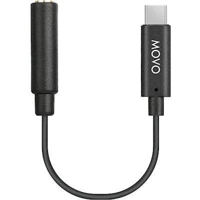 Immagine di Movo UCMA 1 Cavo adattatore per microfono TRS femmina da 3,5 mm a connettore USB di tipo C, compatibile con smartphone e tablet Samsung Galaxy, Pixel, Moto, HTC, iPad Pro, tablet,