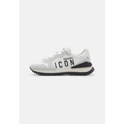 Immagine di DSQUARED2 ICON Sneakers basse, Uomo, Taglia: 40, Bianco/nero/rosso Pelle di vitello
