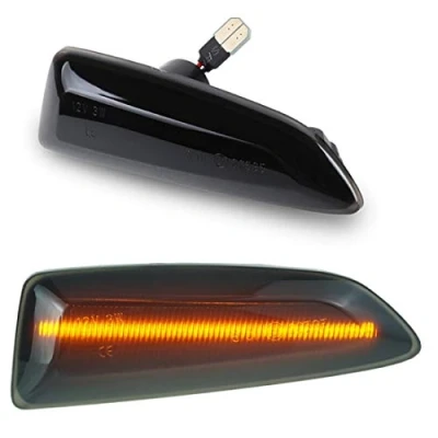 Immagine di DoLED 2 indicatori di direzione laterale a LED, in vetro fumé e nero