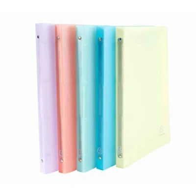 Immagine di Exacompta 51170E Conf. da 5 Raccoglitori Chromaline Pastel 4 Anelli Tondi 15 mm Dorso 20 Polipropilene Traslucido 0.5 F.to Esterno 25x32 cm per A4 Colori Assortiti