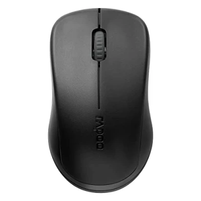 Immagine di Rapoo Mouse wireless silenzioso 1680 per computer da 2,4 GHz, sensore 1000 DPI, durata della batteria 12 mesi, ergonomico, PC e Mac, nero