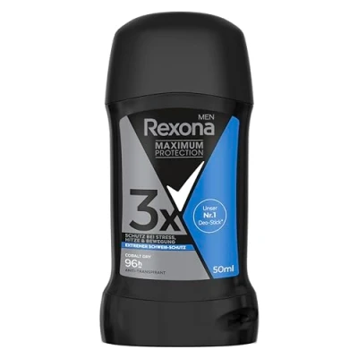 Immagine di Rexona Men Maximum Protection Deo Stick Cobalt Dry Antitraspirante con 96 ore di protezione contro sudore e odore corporeo 50 ml