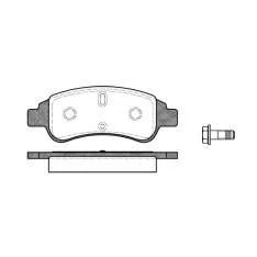 Immagine di REMSA 0840.30 Kit pastiglie freno Assale anteriore con foglio adesivo, bulloni/viti accessori CITROËN: C3 I Hatchback, C2 Hatchback