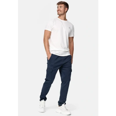 Immagine di Indicode Uomini Broadwick Cargo Pants Pantaloni in Cotone con 6 Tasche Navy L