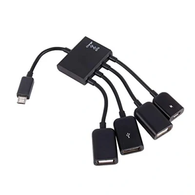 Immagine di Zerone cavo adattatore micro USB a 4 porte, OTG Hub per tablet Android Smartphone