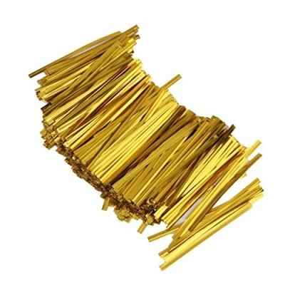 Immagine di Laccetti color oro metallizzati per confezionare dolci e biscotti, 800 pezzi