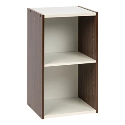 Immagine di Iris Ohyama, Libreria/scaffale per armadietto a 2 livelli/mobili laterali/scaffale salvaspazio, Modulare, Altezza mensola regolabile 3,2 cm, Ufficio, Casa Space Saving Shelf UB 6035 Marrone