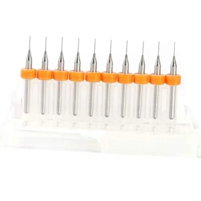 Immagine di punte da trapano, 10 pezzi PCB Circuito di stampa in carburo Micro trapano Set strumenti per CNC SMT(0.4mm)