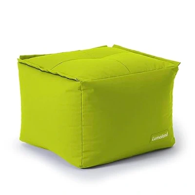 Immagine di Lumaland Pouf Modulare Impermeabile, Sgabello Sspandibile e Leggero, per Interni ed Esterni, Giardino 54 x 40 cm [Verde Mela]