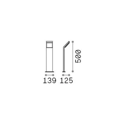 Immagine di Ideallux Ideal Lux Lampione a LED Stile bianco, altezza 50 cm alluminio 3.000 K