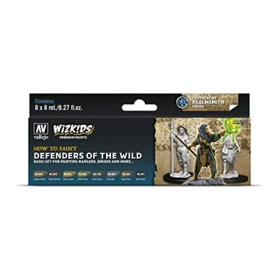 Immagine di Acrylicos Vallejo WizKids Defenders of The Wild 080255 Set di colori, 8 x ml, ml (confezione da 8)