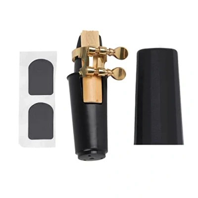 Immagine di 5 in 1 Bocchino per sassofono ABS Set di bocchini soprano accessori strumenti musicali con cappuccio, da gioco