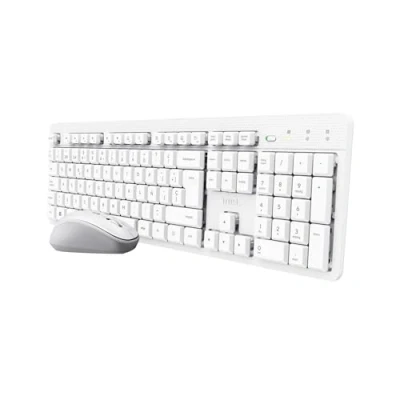 Immagine di Trust ODY II Layout spagnolo QWERTY Set tastiera e mouse Senza fili Bianco
