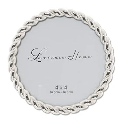 Immagine di Lawrence Frames Telaio in metallo con design a corda, 4 x rotondo, argento