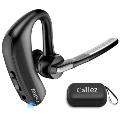 Immagine di Callez Auricolare Bluetooth per iPhone Samsung Cellulare, Auricolari Singolo V5.0 con CVC8.0 Doppio Microfono ENC Cancellazione del Rumore Cuffie Wireless Guida Ufficio Lavoro