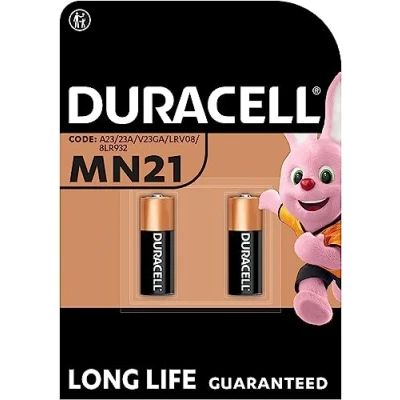 Immagine di 2X Duracell MN21 (1 Blister Da 2 batterie) Pile (A23/23A/V23GA/LRV08/8LR932)