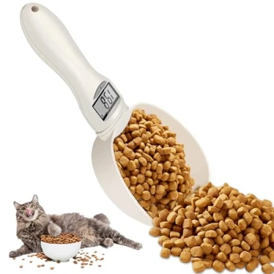 Immagine di Sporgo Bilancia digitale da cucina 1 g, precisione: 800 con misurino display LCD, cucchiaio rimovibile, per cibo cani, latte in polvere, spezie e alimenti
