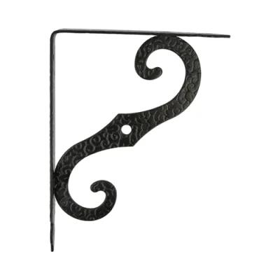 Immagine di Amig Staffa per mensole a muro Supporti Reggimensola Staffe in Acciaio Colore: Nero Dimensioni: 250 x 190 Peso max: 100 kg
