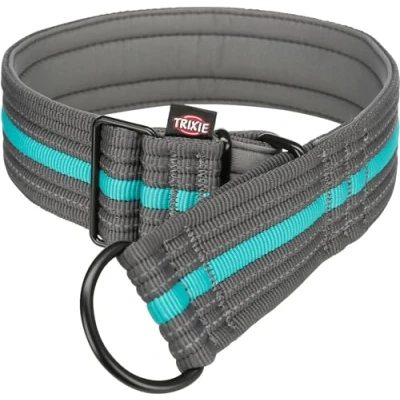 Immagine di TRIXIE Fusion Collana Educazione, Extra Larghezza, ML, 38 48 cm/45 mm, Grafite/Blu oceano