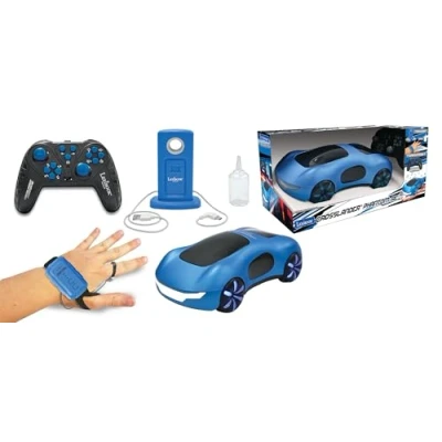 Immagine di Lexibook, Crosslander® Phantom RC, Auto da Corsa telecomandata con getti di Fumo, Fino a 15 km/h, modalità Drift, Telecomando Classico e gestuale, Effetti sonori Luminosi, Blu, RC65