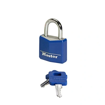 Immagine di Master Lock 9131EURDCOL Lucchetto a Chiave in Alluminio Rivestito, Multicolore(Casuale), 3 x 5.2 1.6 cm