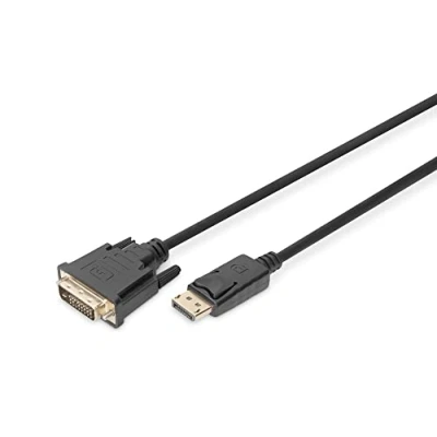 Immagine di DIGITUS Cavo adattatore DisplayPort, DP DVI (24+1) M/M 3,0m m/bloccaggio, compatibile 1.1a nero